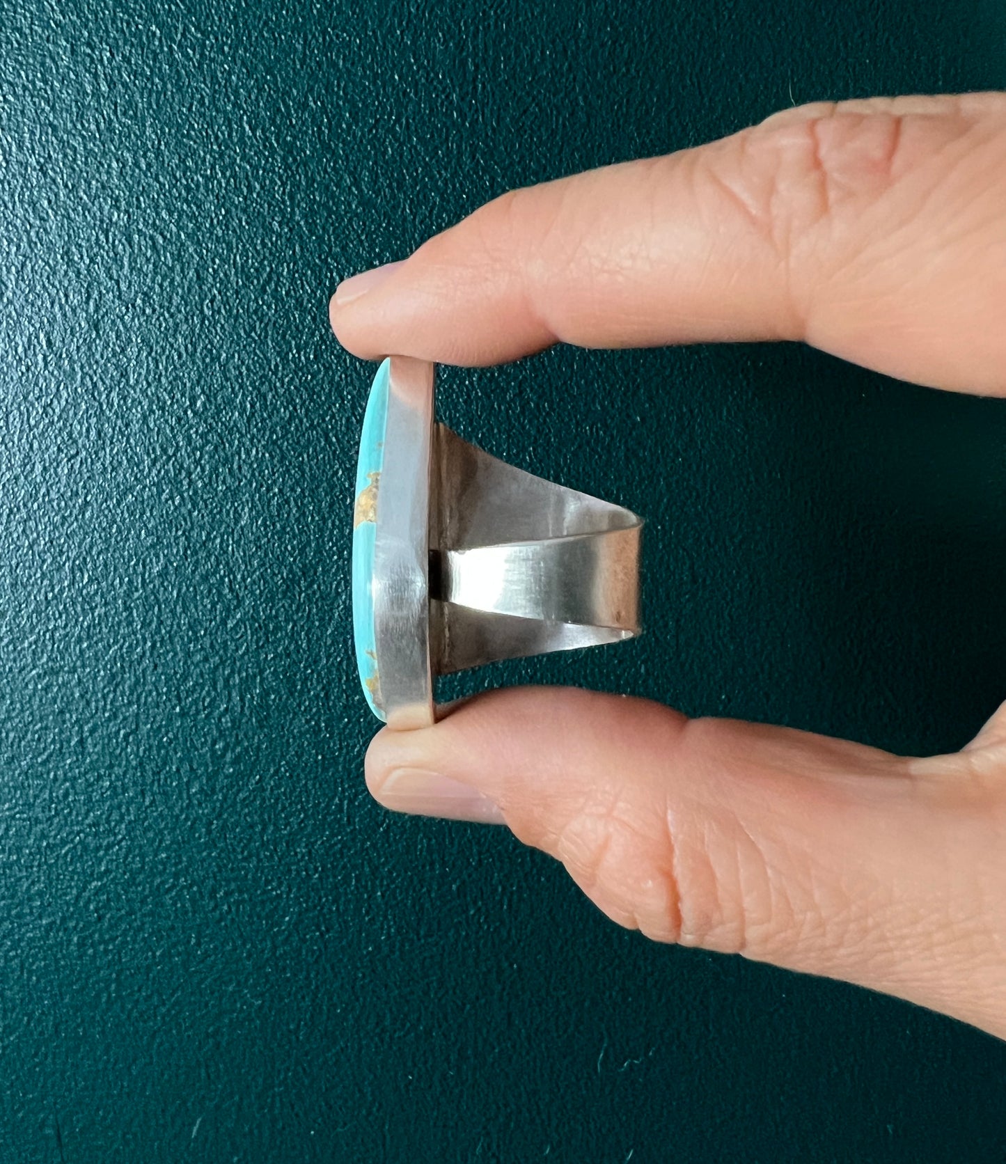 Asymmetrical band + Royston turquoise